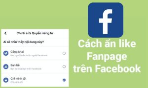 Cách ẩn trang đã thích trên facebook